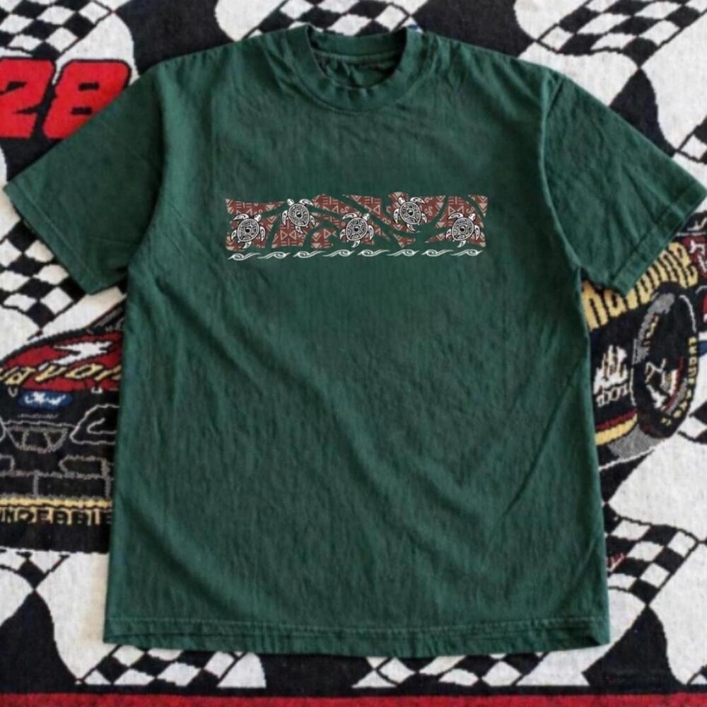 Gildan Men Green T-Shirt, Green Turtle Graphic Tee